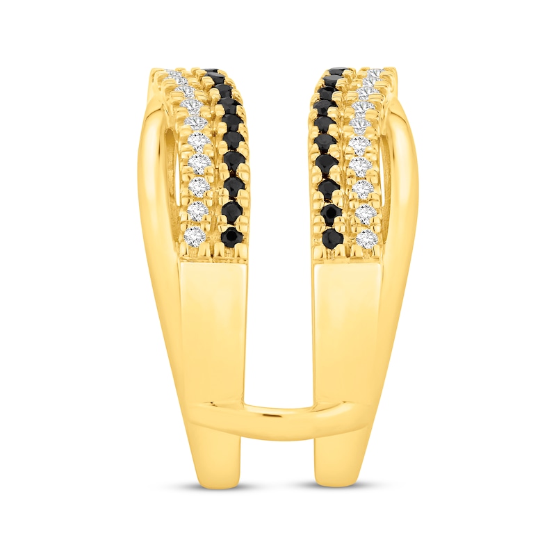 Main Image 2 of Black & White Diamond Enhancer Ring 3/4 ct tw 14K Yellow Gold