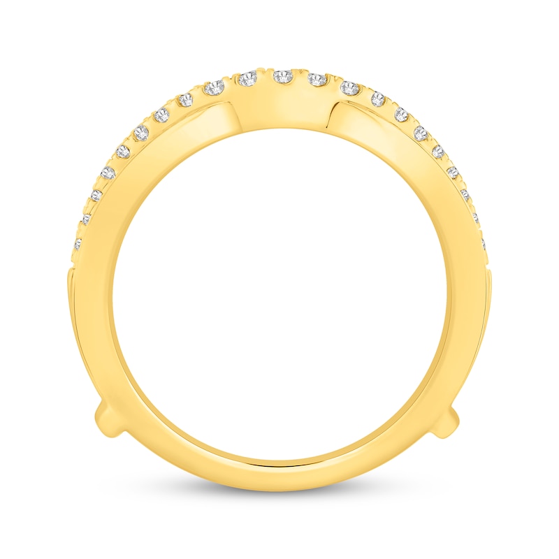 Main Image 3 of Black & White Diamond Enhancer Ring 3/4 ct tw 14K Yellow Gold