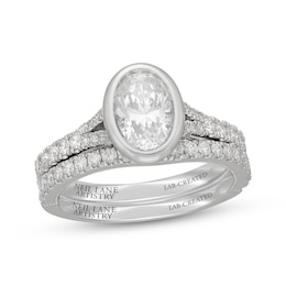 Neil Lane Artistry Oval-Cut Lab-Grown Diamond Bridal Set 1-3/4 ct tw 14K White Gold