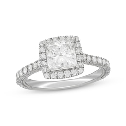 Neil Lane Artistry Princess-Cut Lab-Created Diamond Engagement Ring 2 ct tw 14K White Gold