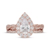 Thumbnail Image 3 of Neil Lane Artistry Pear-Shaped Lab-Grown Diamond Halo Bridal Set 1-7/8 ct tw 14K Rose Gold