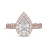Thumbnail Image 3 of Neil Lane Artistry Pear-Shaped Lab-Grown Diamond Halo Engagement Ring 1-3/4 ct tw 14K Rose Gold