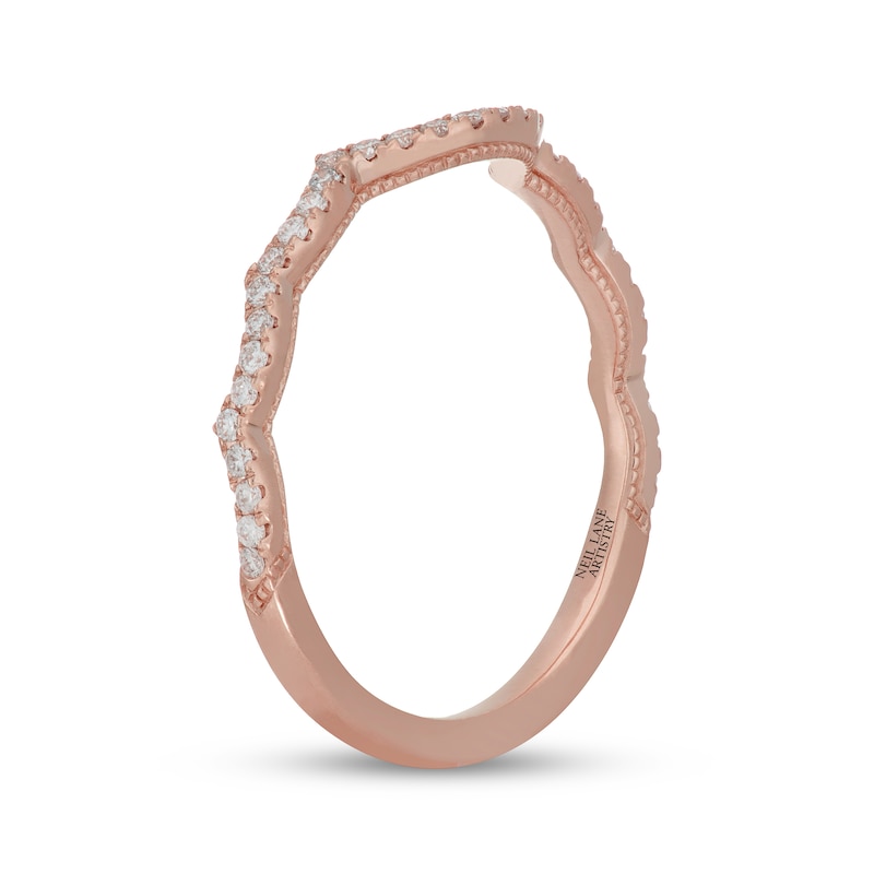 Main Image 2 of Neil Lane Artistry Lab-Grown Diamond Contour Wedding Band 1/6 ct tw 14K Rose Gold