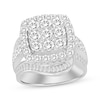 Thumbnail Image 0 of Baguette & Round-Cut Multi-Diamond Cushion-Shaped Ring 3-1/2 ct tw 10K White Gold