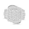 Thumbnail Image 3 of Baguette & Round-Cut Multi-Diamond Cushion-Shaped Ring 3-1/2 ct tw 10K White Gold