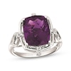 Thumbnail Image 0 of Le Vian Cushion-Cut Amethyst Ring 1/6 ct tw Diamonds 14K Vanilla Gold