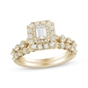 Thumbnail Image 1 of Adore Emerald-Cut Diamond Double Halo Bridal Set 1-1/2 ct tw 14K Yellow Gold