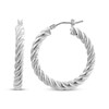 Thumbnail Image 1 of Reaura Rope Twist Hoop Earrings Repurposed 14K White Gold 27mm