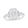 Thumbnail Image 1 of Adore Princess-Cut Diamond Vintage-Inspired Engagement Ring 5/8 ct tw 14K White Gold