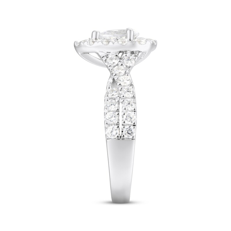 Main Image 2 of Adore Pear-Shaped Diamond Halo Engagement Ring 1-1/2 ct tw 18K White Gold