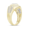 Thumbnail Image 2 of Men's Multi-Diamond Center Hexagon Halo Ring 1/2 ct tw 10K Yellow Gold