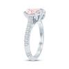 Thumbnail Image 2 of Monique Lhuillier Bliss Peach-Pink & White Lab-Grown Diamond Engagement Ring 1-5/8 ct tw 18K White Gold