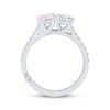 Thumbnail Image 3 of Monique Lhuillier Bliss Peach-Pink & White Lab-Grown Diamond Engagement Ring 1-5/8 ct tw 18K White Gold