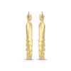 Thumbnail Image 2 of Twist Tapered Round Hoop Earrings 14K Yellow Gold 20mm