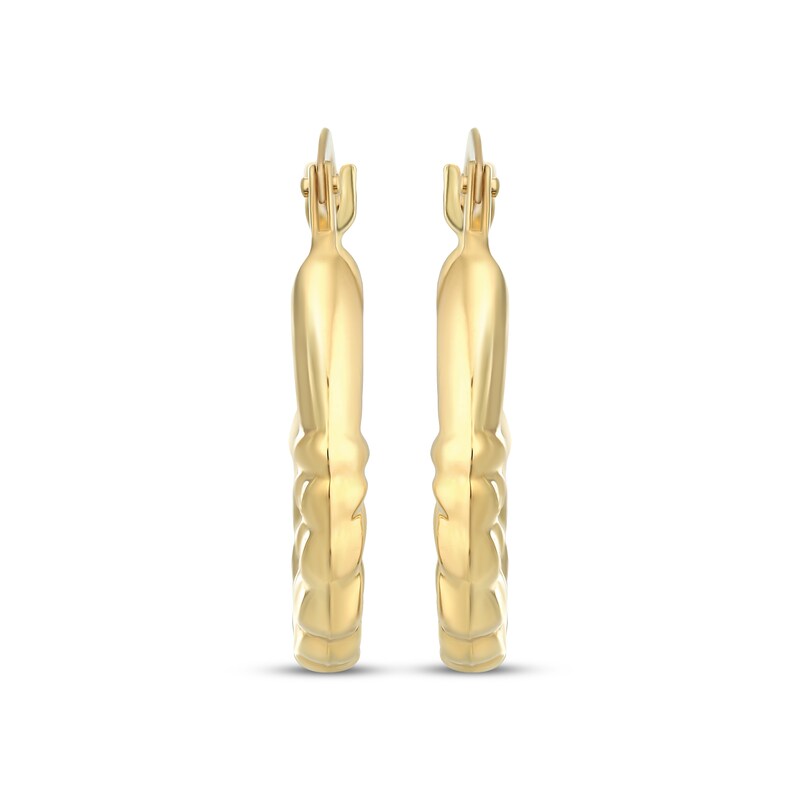 Main Image 2 of Twist Tapered Round Hoop Earrings 14K Yellow Gold 20mm