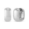 Thumbnail Image 1 of Wide Angled Huggie Hoop Earrings Sterling Silver 10mm