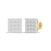 Thumbnail Image 1 of Men's Multi-Diamond Square Stud Earrings 1 ct tw 10K Yellow Gold