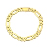 Thumbnail Image 1 of 8mm Monaco & Figaro Chain Link Bracelet Semi-Solid 10K Yellow Gold 8.5"