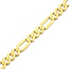 Thumbnail Image 2 of 8mm Monaco & Figaro Chain Link Bracelet Semi-Solid 10K Yellow Gold 8.5"