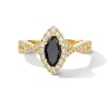 Thumbnail Image 3 of Neil Lane Marquise-Cut Black Diamond & White Diamond Engagement Ring 1-1/5 ct tw 14K Yellow Gold