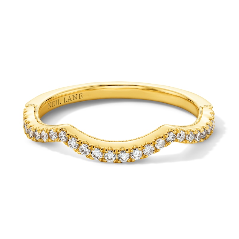 Main Image 3 of Neil Lane Diamond Contour Wedding Band 1/4 ct tw 14K Yellow Gold