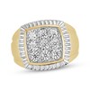 Thumbnail Image 1 of Men's Diamond Cushion Ring 1/2 ct tw Round-cut 10K Yellow Gold