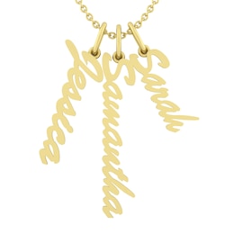 Family Nameplate Charm Necklace