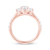 Thumbnail Image 2 of Emerald-Cut Diamond Three-Stone Engagement Ring 1-1/2 ct tw 14K Rose Gold