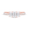 Thumbnail Image 3 of Emerald-Cut Diamond Three-Stone Engagement Ring 1-1/2 ct tw 14K Rose Gold