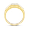 Thumbnail Image 2 of Men's Diamond Angled Two-Row Wedding Band 1/2 ct tw 10K Yellow Gold