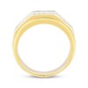 Thumbnail Image 2 of Men's Diamond Angled Two-Row Wedding Band 1/2 ct tw 10K Yellow Gold