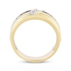 Thumbnail Image 3 of Men's Round-Cut Brown & White Diamond Anniversary Band 1/2 ct tw 10K Yellow Gold