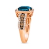 Thumbnail Image 2 of Le Vian Chocolate Waterfall Blue Topaz Ring 3/4 ct tw Diamonds 14K Strawberry Gold