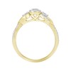 Thumbnail Image 3 of Diamond Three-Stone Swirl Promise Ring 1/5 ct tw 10K Yellow Gold