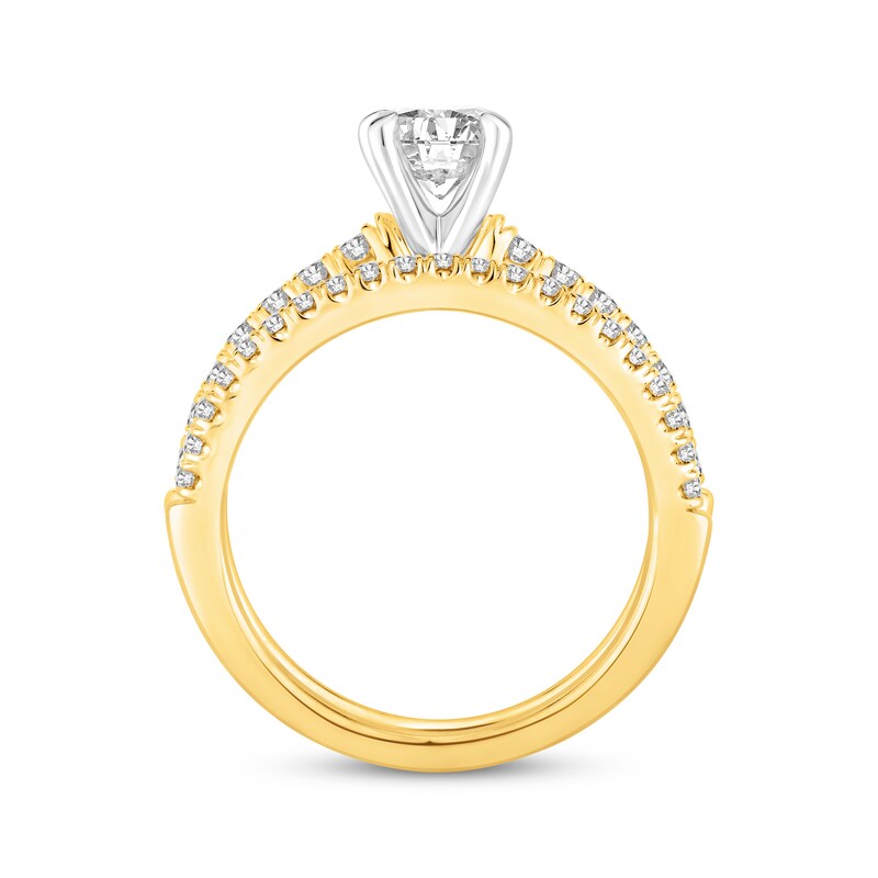 Main Image 3 of Adore Lab-Grown Diamonds Round-Cut Bridal Set 1-1/6 ct tw 14K Two-Tone Gold