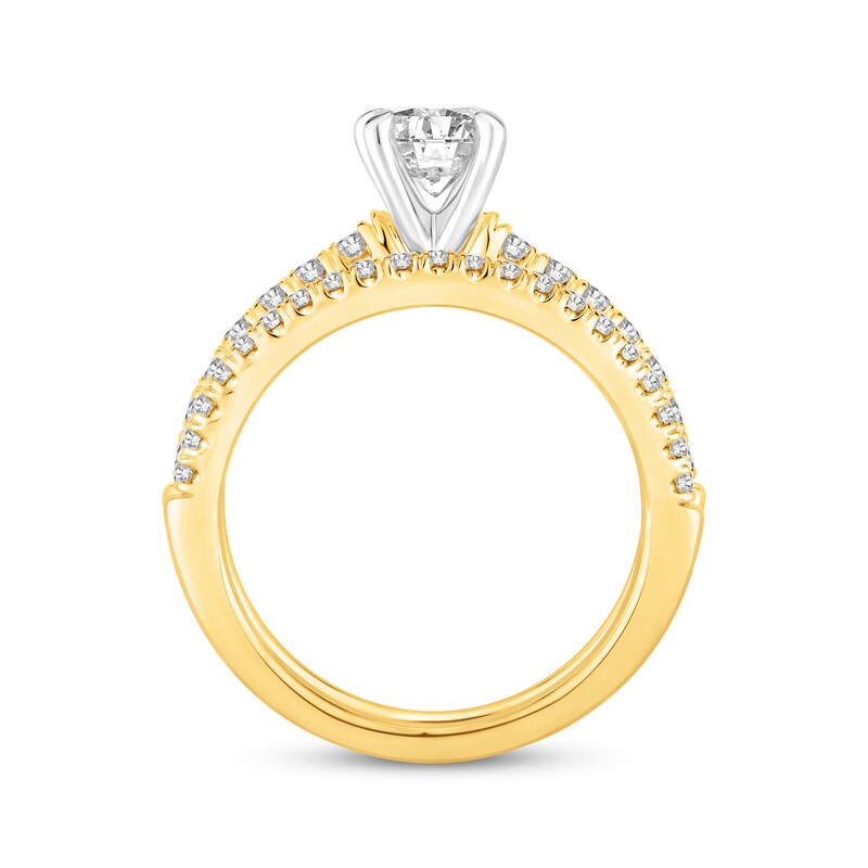 Lab-Created Diamonds by KAY Round-Cut Bridal Set 1-1/6 ct tw 14K Two-Tone Gold