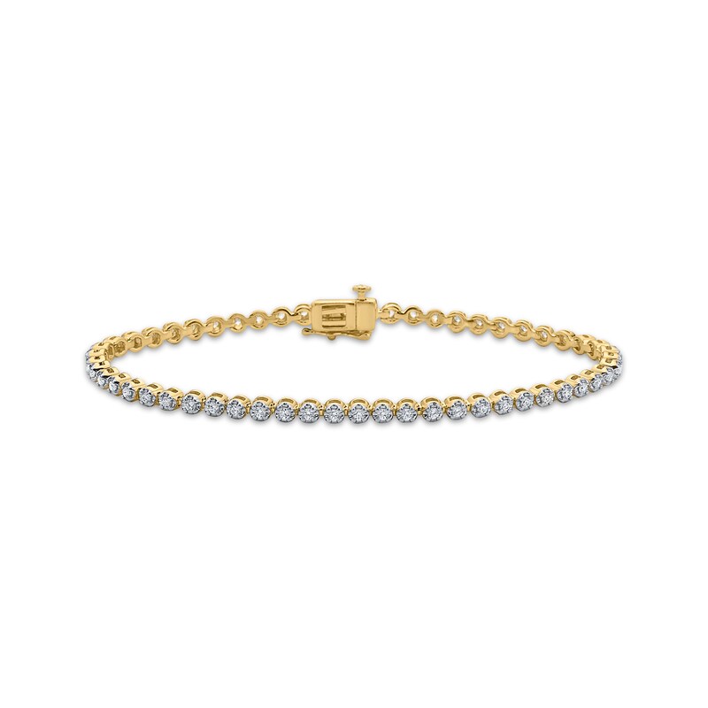 Main Image 1 of Diamond Tennis Bracelet 1 ct tw 10K Yellow Gold 7"