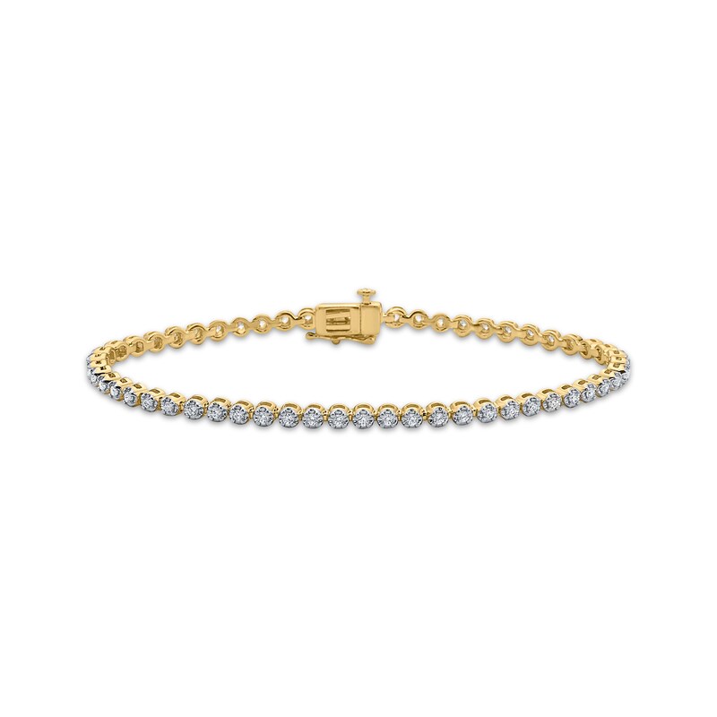 Diamond Tennis Bracelet 1 ct tw 10K Yellow Gold 7"