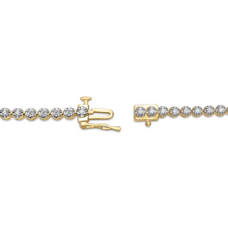 Main Image 3 of Diamond Tennis Bracelet 1 ct tw 10K Yellow Gold 7"