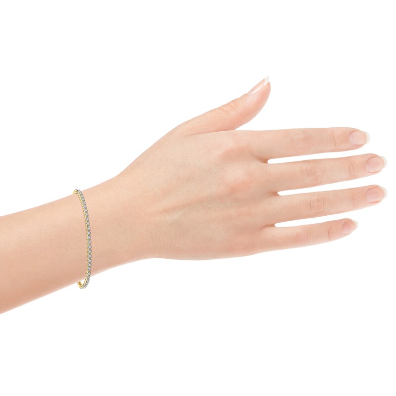 Main Image 4 of Diamond Tennis Bracelet 1 ct tw 10K Yellow Gold 7"