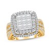 Thumbnail Image 1 of Princess-Cut Multi-Diamond Engagement Ring 2 ct tw 18K Yellow Gold