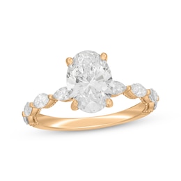 Neil Lane Artistry Oval-Cut Lab-Grown Diamond Engagement Ring 2-5/8 ct tw 14K Yellow Gold