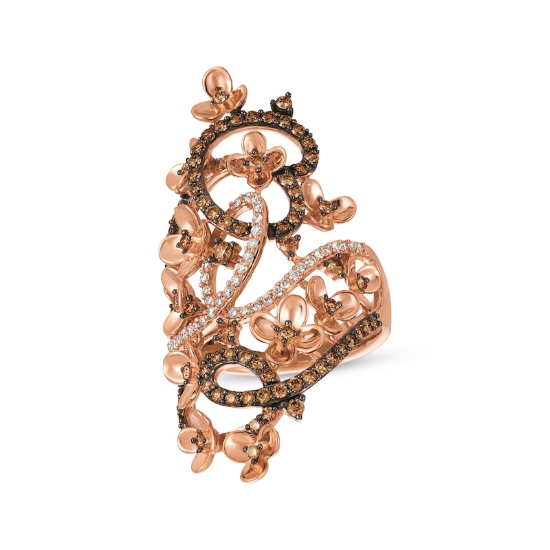 Main Image 1 of Le Vian Diamond Floral Swirl Ring 1-1/8 ct tw 14K Strawberry Gold