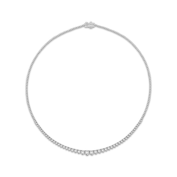 KAY Lab-Grown Diamonds Graduated Riviera Necklace 7 ct tw 14K White Gold 17"