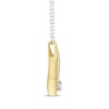 Thumbnail Image 2 of Love Ignited Diamond Flame Necklace 1/4 ct tw 10K Two-Tone Gold 18"