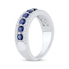 Thumbnail Image 1 of Blue Sapphire & Diamond Ring 1/4 ct tw 14K White Gold