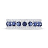 Thumbnail Image 2 of Blue Sapphire & Diamond Ring 1/4 ct tw 14K White Gold