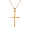 Thumbnail Image 2 of Diamond Cross Necklace 1/10 ct tw 10K Yellow Gold 18"