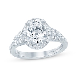 Monique Lhuillier Bliss Oval-Cut Lab-Grown Diamond Engagement Ring 2-5/8 ct tw 18K White Gold