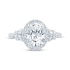 Thumbnail Image 4 of Monique Lhuillier Bliss Oval-Cut Lab-Grown Diamond Engagement Ring 2-5/8 ct tw 18K White Gold